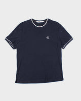 Vintage Y2K Calvin Klein Embroidered Logo T-Shirt - L