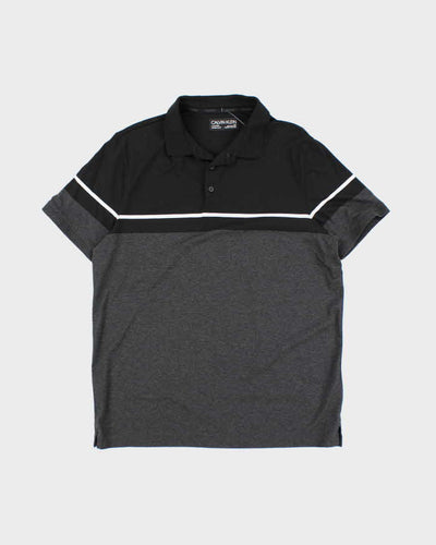Vintage 2000's Calvin Klein Striped Polo Shirt - L