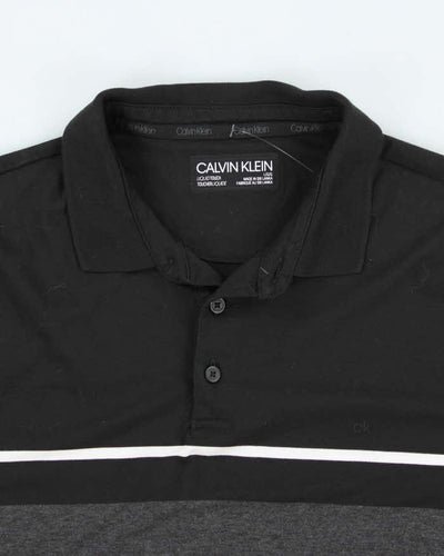 Vintage 2000's Calvin Klein Striped Polo Shirt - L
