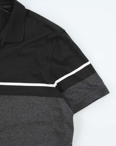 Vintage 2000's Calvin Klein Striped Polo Shirt - L