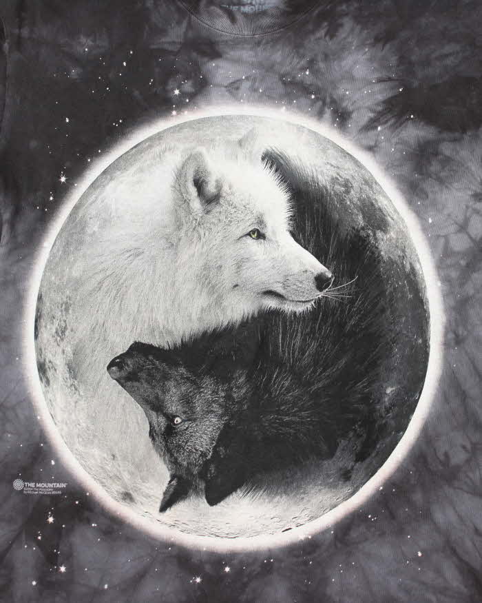 Vintage The Mountain Ying-Yang Wolf T-Shirt - M