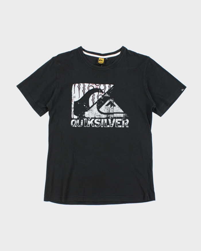 Vintage 2000's Quiksilver Centre Logo Graphic T-Shirt - S