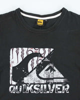 Vintage 2000's Quiksilver Centre Logo Graphic T-Shirt - S