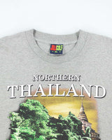 Vintage Y2K Northern Thailand Elephants Souvenir Graphic T-Shirt - XL