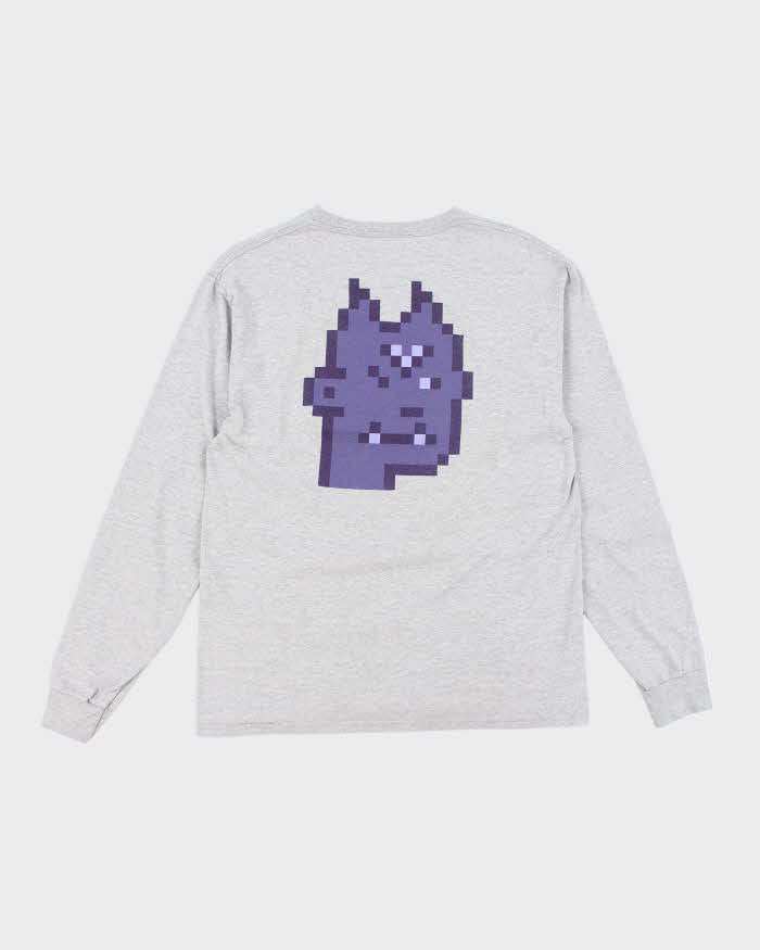 Vintage Champion Graphic Print Long-sleeved T-Shirt - M