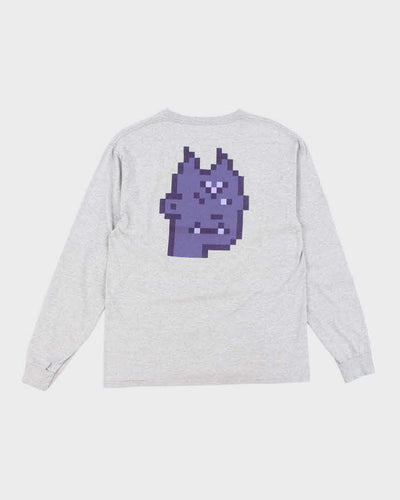 Vintage Champion Graphic Print Long-sleeved T-Shirt - M