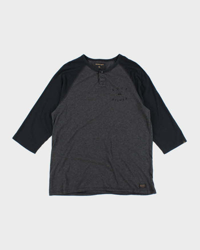 Vintage 2000's Quiksilver Quarter Button Long-sleeved T-Shirt - L