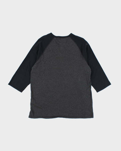 Vintage 2000's Quiksilver Quarter Button Long-sleeved T-Shirt - L