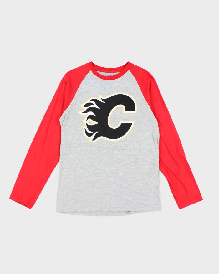 NHL Official Merchandise Calgary Flames Baseball Long-sleeve T-Shirt - S