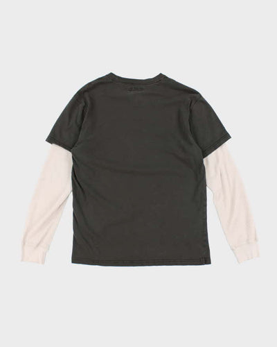 Vintage Y2K Lucky Brand Grunge Style Long-sleeved T-Shirt - S