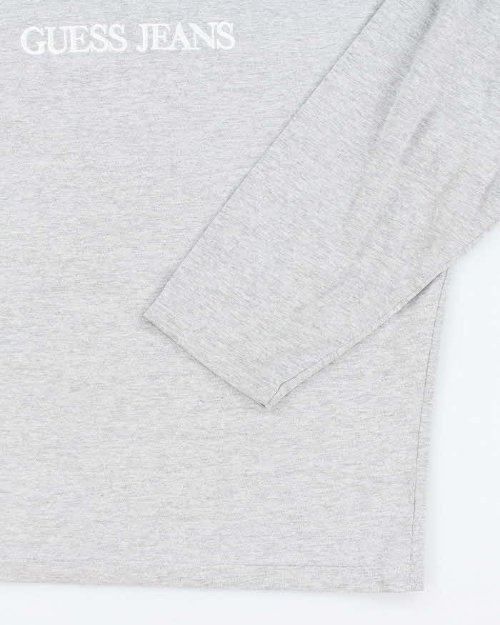 Vintage Y2K Guess Jeans Hooded Long-sleeved T-Shirt - L