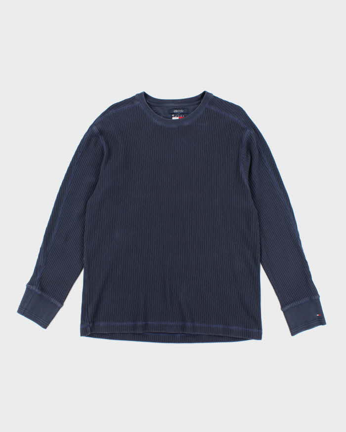 Vintage 90's Tommy Hilfiger Ribbed Long-sleeve T-Shirt - XL