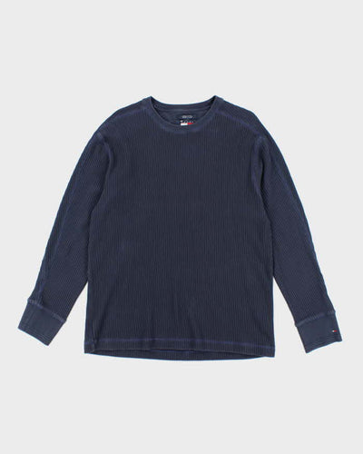 Vintage 90's Tommy Hilfiger Ribbed Long-sleeve T-Shirt - XL