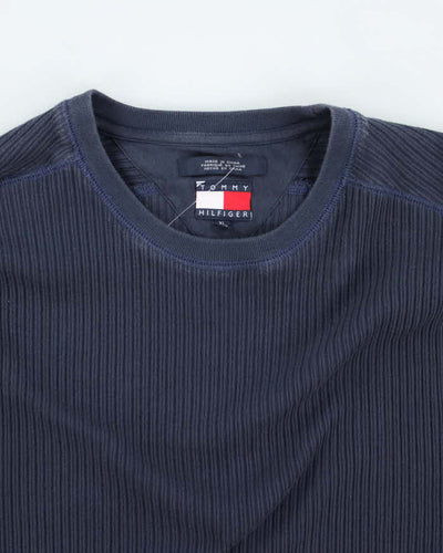Vintage 90's Tommy Hilfiger Ribbed Long-sleeve T-Shirt - XL