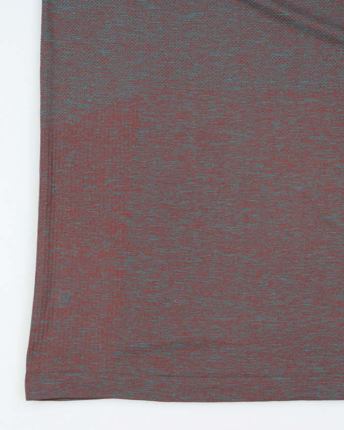 Men's LuluLemon Green &amp; Red Lightweight Sports T-Shirt - L