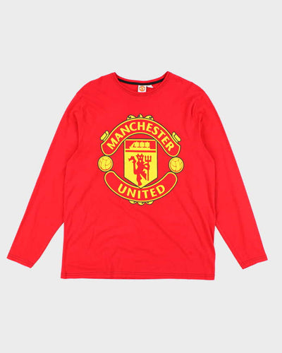 Vintage Y2K Manchester United FC Football Long-sleeved T-Shirt - XL