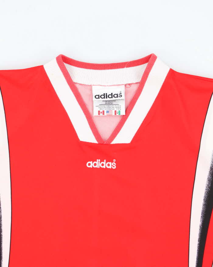 Vintage 90's Adidas Patterned Training Football Shirt - XL