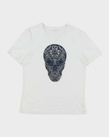 Alexander McQueen White Skull Graphic T-Shirt - M
