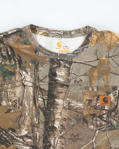 Vintage Carhartt Oversized Heavyweight Real Tree Camo Long-sleeved T-Shirt - XL