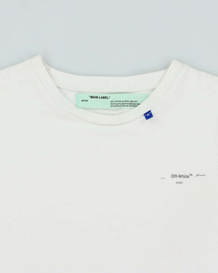 Off White Main Label Big X Print Graphic T-Shirt - L