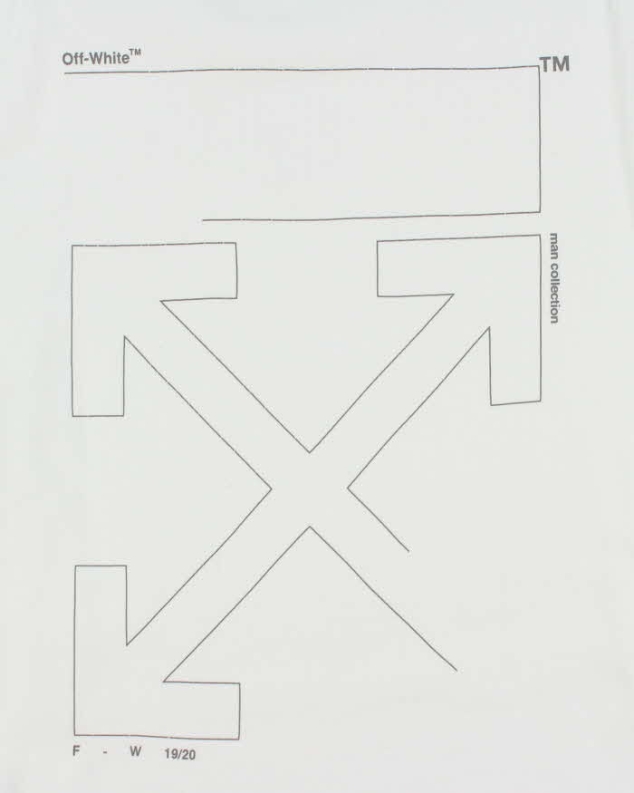 Off White Main Label Big X Print Graphic T-Shirt - L