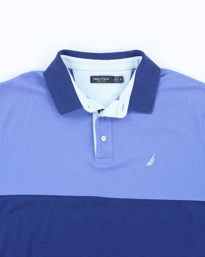 Vintage Nautica Blue Polo Shirt - XL