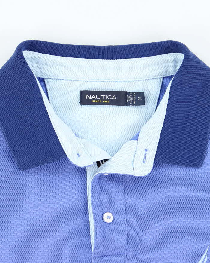 Vintage Nautica Blue Polo Shirt - XL