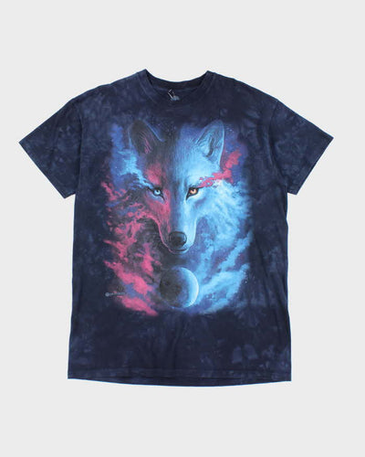 Vintage 00s Galaxy Wolf T-Shirt - L