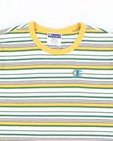 Vintage Champion Striped T-Shirt - S