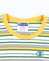 Vintage Champion Striped T-Shirt - S