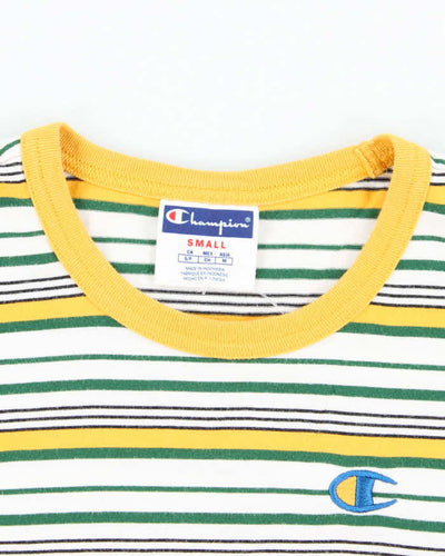 Vintage Champion Striped T-Shirt - S