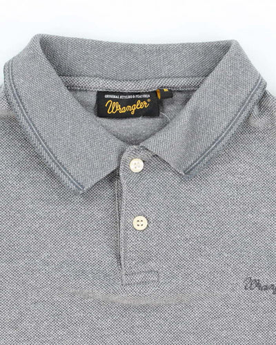 Vintage Wrangler Grey Polo Shirt - M