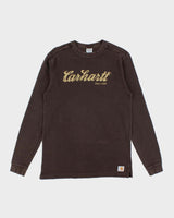 Vintage Carhartt Brown Waffle Long Sleeve T-shirt - S