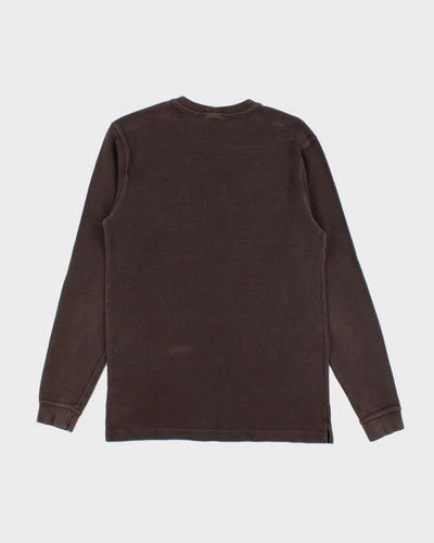 Vintage Carhartt Brown Waffle Long Sleeve T-shirt - S