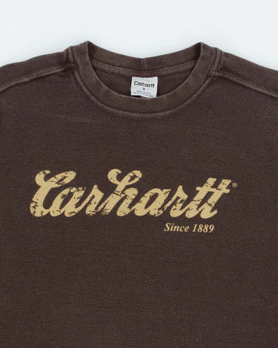 Vintage Carhartt Brown Waffle Long Sleeve T-shirt - S