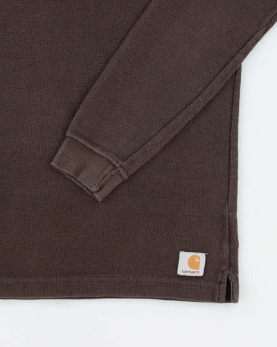 Vintage Carhartt Brown Waffle Long Sleeve T-shirt - S