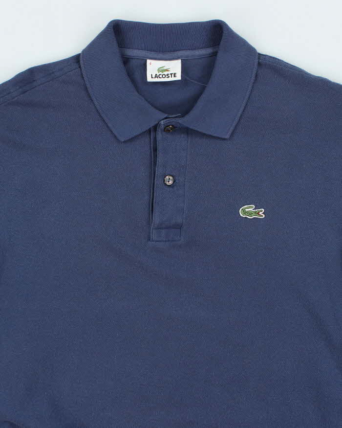 Vintage 2000's Blue Lacoste Small Crocodile Polo Shirt - M