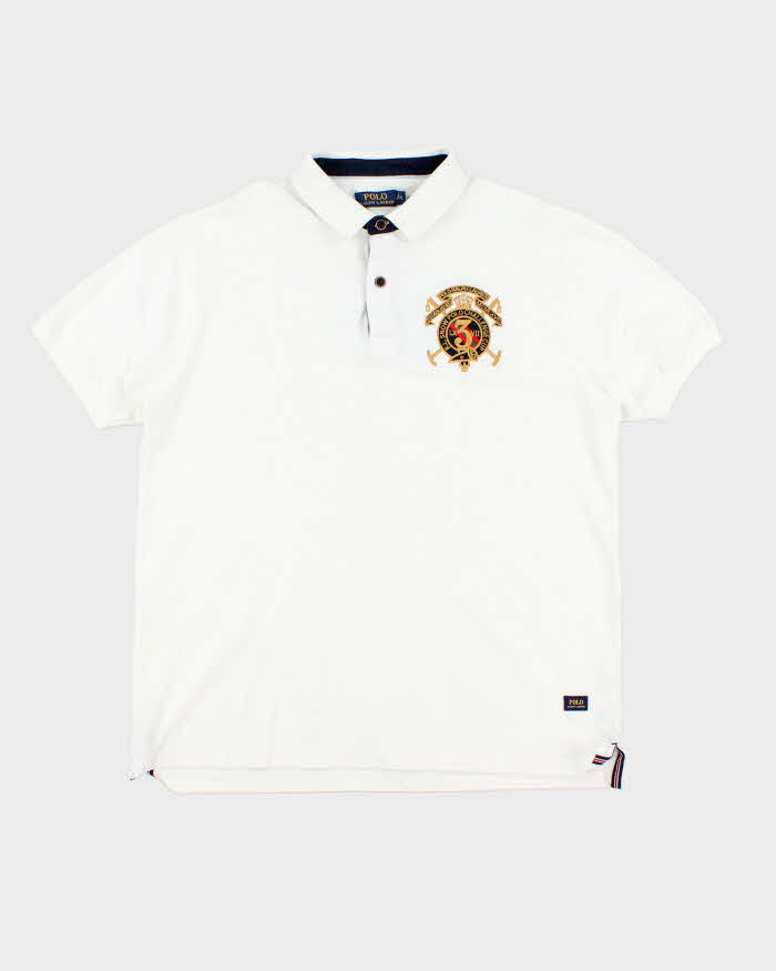 Vintage 2000's Ralph Lauren Embroidered Badge Polo Shirt - XXL