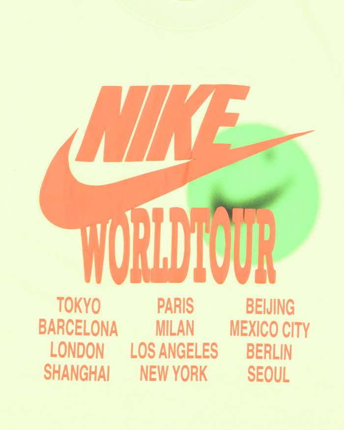 Vintage 2000's Nike Bubble Print Tour T-Shirt - M