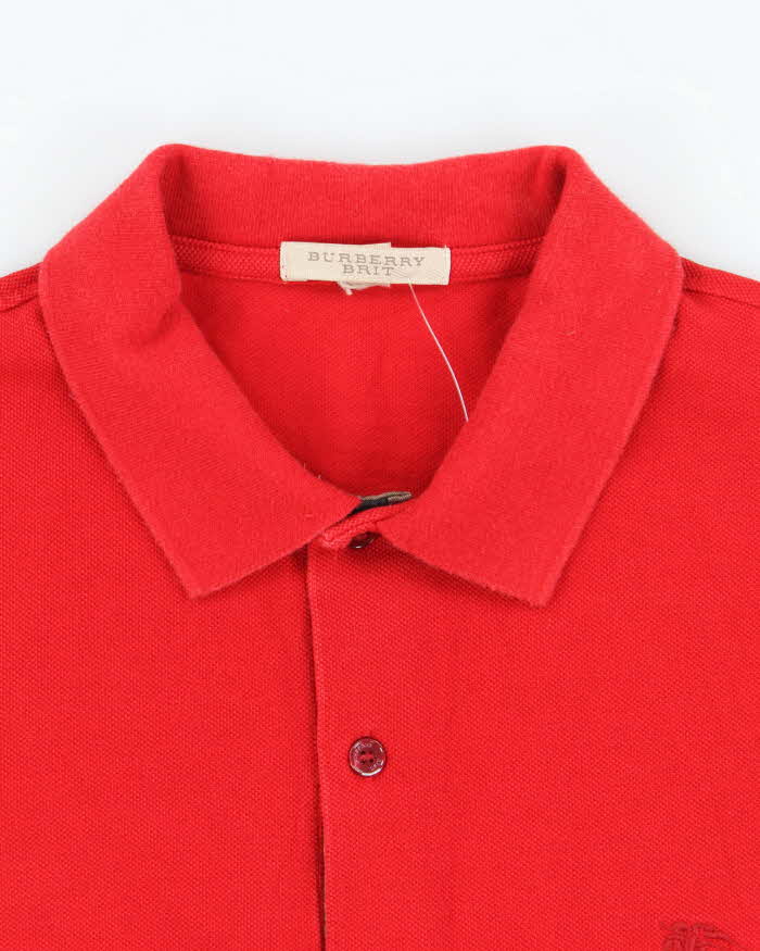 Vintage 2000's Burberry Brit Small Embroidered Logo Polo Shirt - M