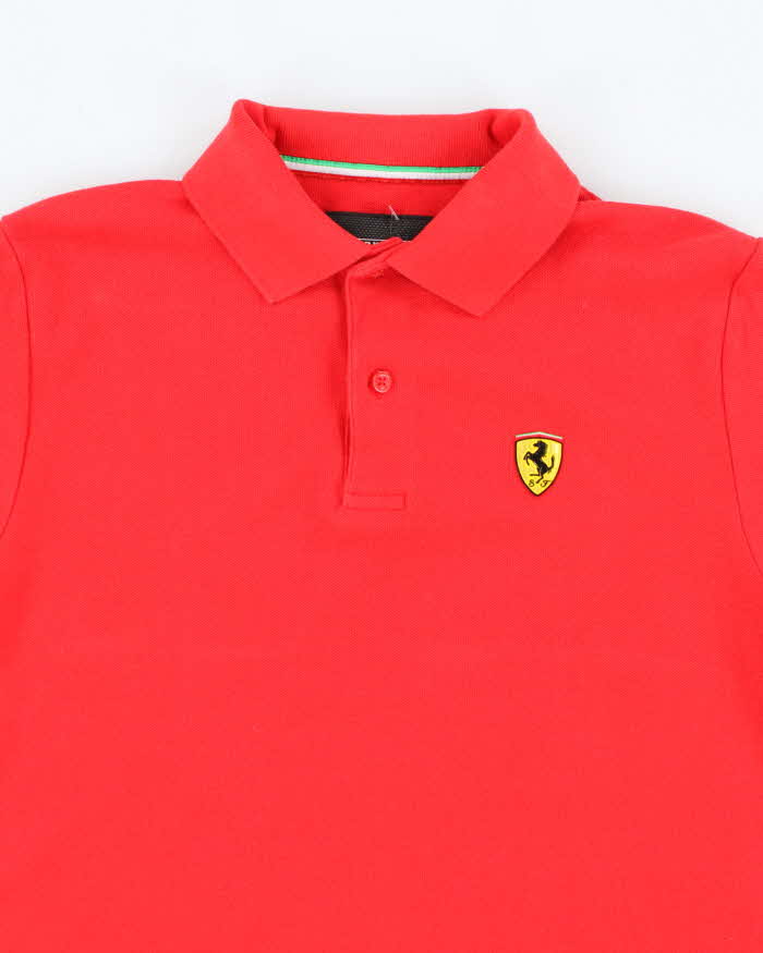 Vintage Y2K Ferrari Small Emblem Polo Shirt - S