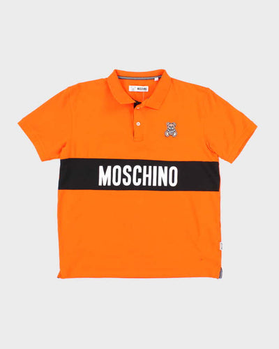 Vintage Y2K Moschino Spell Out Polo Shirt - L