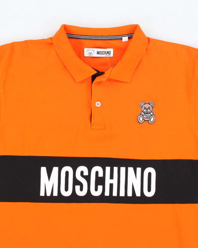 Vintage Y2K Moschino Spell Out Polo Shirt - L