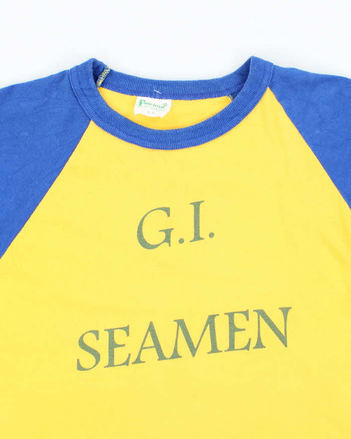 Vintage 1970's G.I. Seamen Baseball Long-sleeved T-Shirt - S