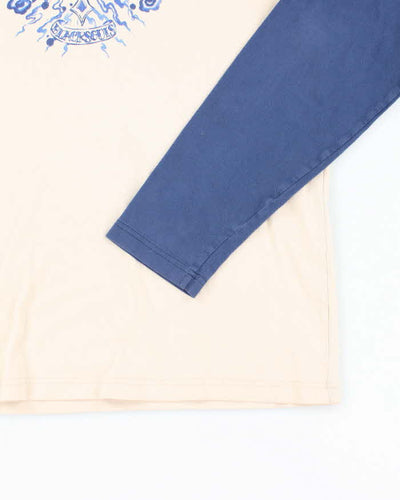Vintage Y2K Lucky Brand Tattoo Inspired Graphic Long Sleeve T-Shirt - L