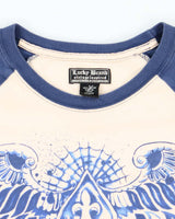 Vintage Y2K Lucky Brand Tattoo Inspired Graphic Long Sleeve T-Shirt - L
