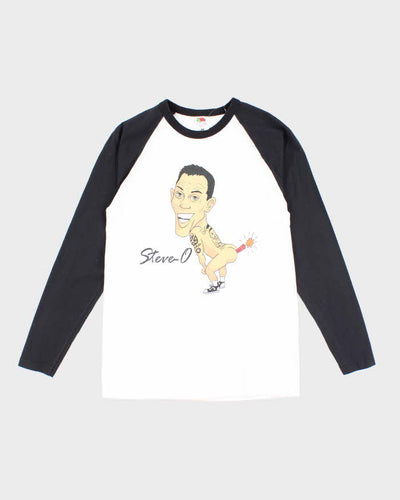 Vintage 2000's Steve-O Caricature Drawing Graphic Long-Sleeve T-Shirt - S