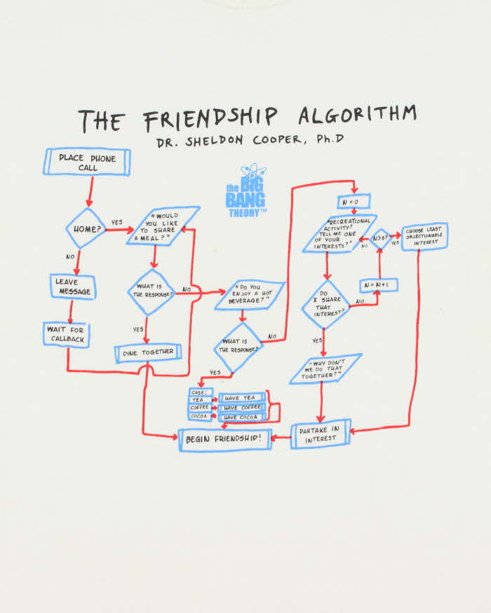 Vintage 2000's Comedy Friendship Algorithm T-Shirt - S