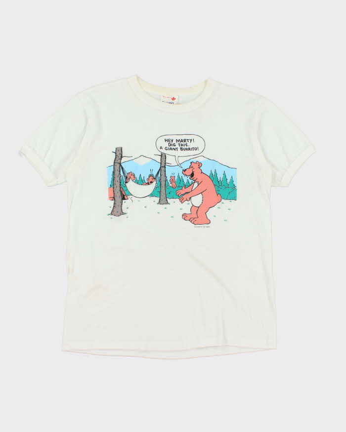 Vintage 80's Comedy Bear Graphic T-Shirt - L