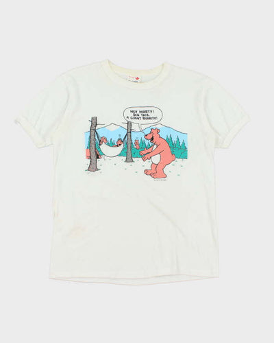 Vintage 80's Comedy Bear Graphic T-Shirt - L
